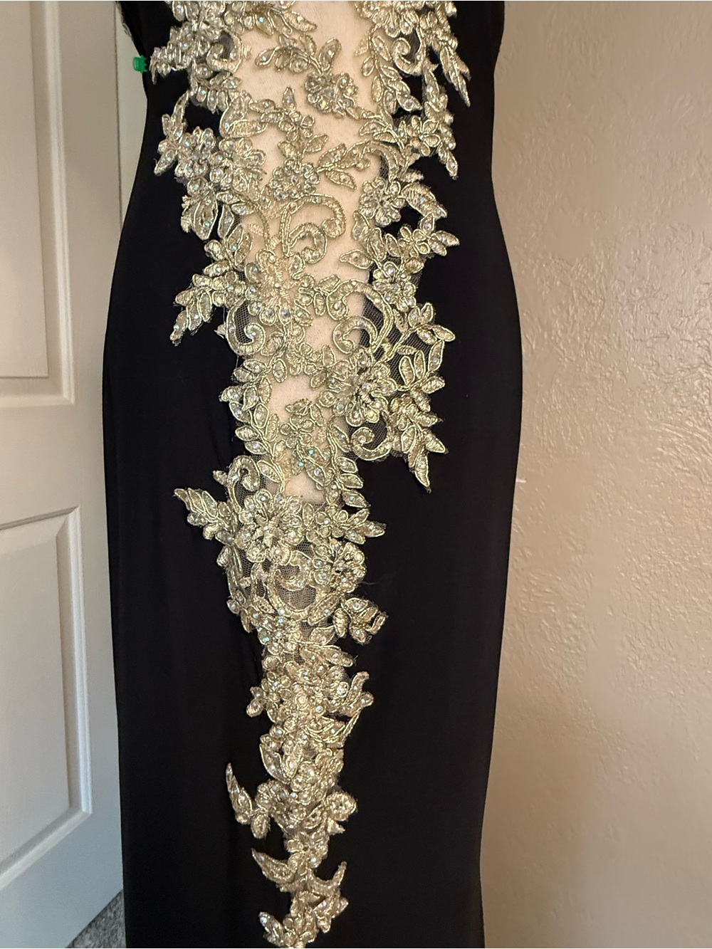 Fiesta Fashion Black Gold Mermaid Formal Gown L - Picture 6 of 14